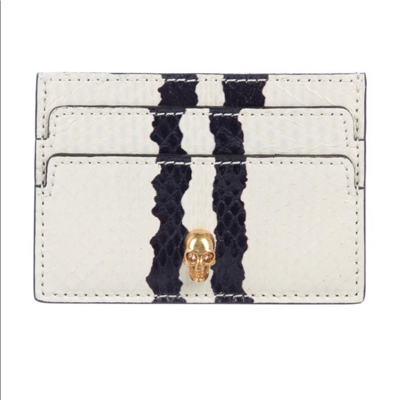 Alexander McQueen Accessories - Alexander McQueen Skull Python Cardholder